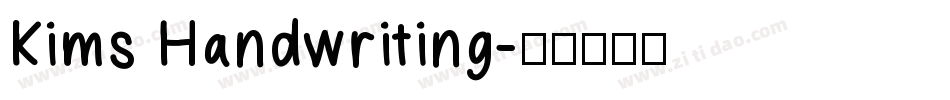 Kims Handwriting字体转换